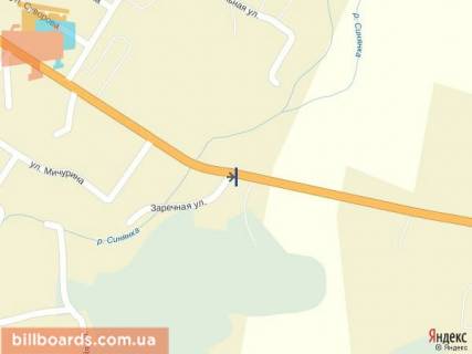 Billboard A in Irshava m.Irsava, st. Bilec'ka, viizd z mista, v storonu s.Bilki scheme