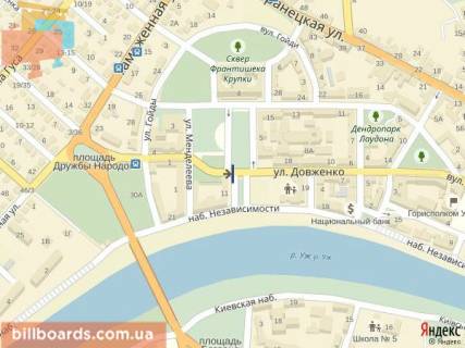 Citylight A in Uzhgorod m.Uzgorod pl.Narodna, bila oblradi, v storonu st. Druzbi narodiv scheme