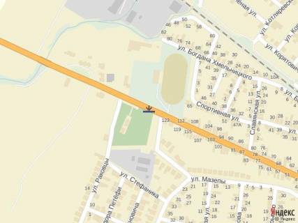 Billboard A in Tyachiv m. Taciv st.Cervonoarmijs'ka, vizd 100m.stadion, restorani, akva park, azs v storonu m. Rahiv scheme