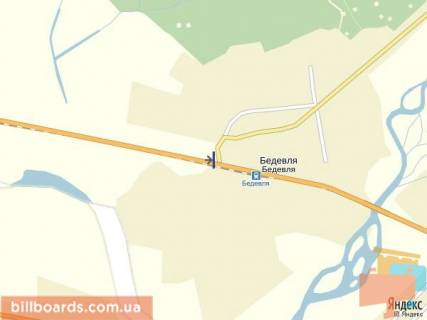 Billboard B in Tyachiv s.Bedevla, st.Volosina  v storonu  m. Rahiv ,perehresta ( na smt. Dubove ) scheme