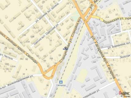 Citylight A in Uzhgorod, 1.2x1.8  m.Uzgorod st.Stancijna, bila zd vokzalu, mag.BUDMIX scheme