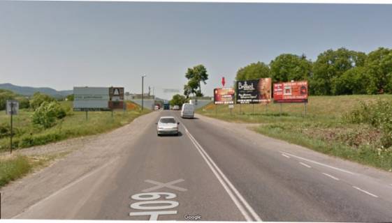 Billboard A in Tyachiv, 6x3  m. Taciv st.Nezaleznosti, AZS, Avtosaloni v storonu m.Mukacevo Photo 1