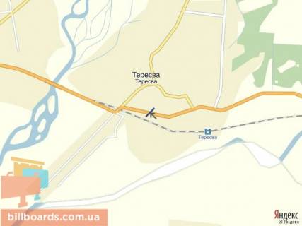 Billboard A in Tyachiv smt. Teresva, st. Golovna v storonu m. Taciv scheme