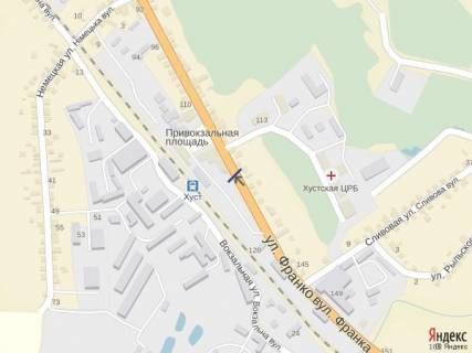 Billboard B in Khust m. Hust, st. Ivana-Franka, avtostancia,  zaizd v centr mista, v storonu m.  Uzgorod scheme