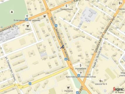 Citylight A in Uzhgorod, 1.2x1.8  m.Uzgorod prosp. Svobodi,bila salonu mebliv IMPERIAL, konditers'koi Sokoladnica, v storonu 16-ti poverhivki scheme