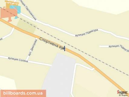 Billboard B in Tyachiv smt.Solotvino,st.Golovna, v storonu m.Rahiv, RINOK scheme