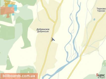 Billboard A in Tyachiv s.Dobrans'ke, st.Golovna v stornu smt.Neresnica zi storoni m.Taciv scheme