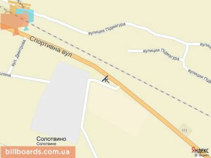 Billboard B in Tyachiv smt.Solotvino,st.Golovna, v storonu m.Taciv, m.Uzgorod, RINOK scheme