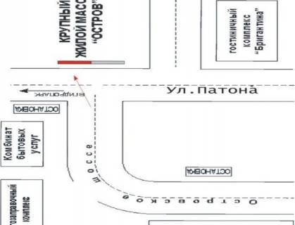 Billboard A in Kherson, 3x6  Ostrovskoe sosse st.Patona levyj scheme