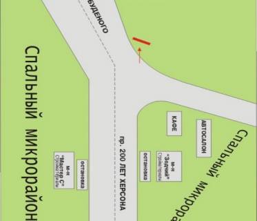 Billboard A in Kherson, 3x6  st. Budennogo ugol av. 200 let Hersona scheme