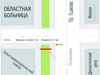 Backlight B in Kherson av. Usakova Krasnogo Kresta scheme