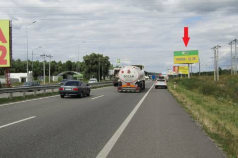 Billboard A in Kiev roads, 6x3  Novoobuhivs'ka trasa (Dniprovs'ke sose), v napramku m. Kiiv, 1.2km. pisla TC"Megamarket", Sadovij centr Sasko,100 m do AZS OKKO 8 km+700m Photo 1