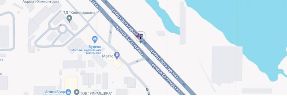 Prismatron, Prism A in Kyiv, 6x3  Bogatirs'ka st., 3d (Kredit Dnipro, AZS Klo, Motto), na rozpodiluvaci, v napramku Banderi Stepana prosp. - 501308 scheme
