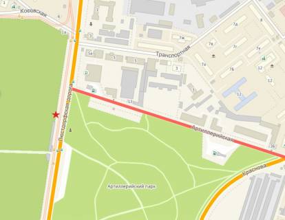 Billboard B in Odessa, 6x3  Lustdorfs'ka doroga  / Artilerijs'kij park scheme