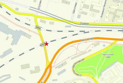 Billboard A in Odessa, 6x3  st. Balkivs'ka - Gluhij mist scheme