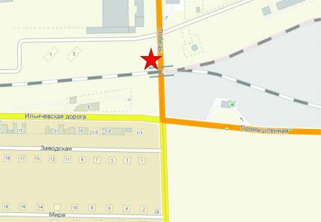 Billboard A in , 6x3  Cornomors'k / st. Peremogi No1 (vizd u misto) scheme