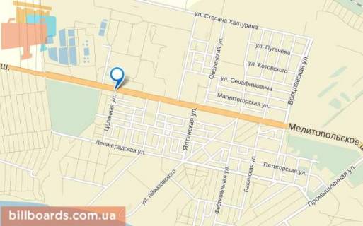 Billboard A in Berdyansk Melitopol's'ke sose, viizd z mista, trasa R37, 700 m. do posta DAI scheme