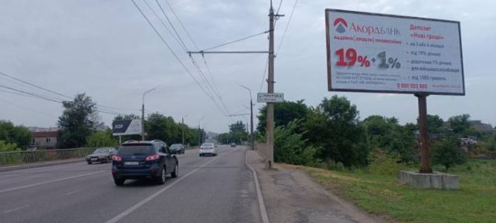Billboard A in Bila Tserkva, 3х6  P-t K. Volodimira, mist cerez r.Protoka po napramku do st. Levanevanevs'kogo (z centru) Photo 1