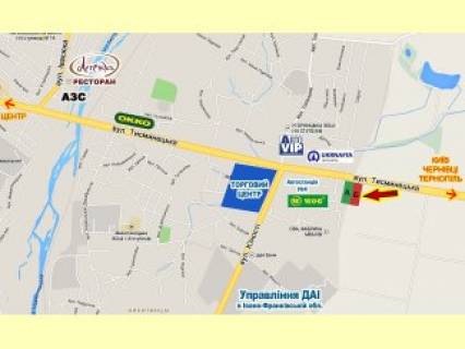 Billboard B in Ivano-Frankivsk highways, 3х6  Tismenic'ka No7 vizd z Ivano-Frankivs'ka scheme