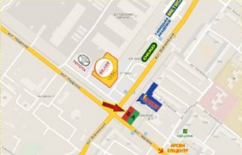 Billboard B in Ivano-Frankivsk, 3х6  Ivasuka-Vovcinec'ka perehresta        zi storoni Velesu scheme