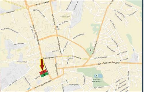 Billboard A in Kalush, 3х6  Vinnicenka (navproti mag. Vinisin)   centr scheme