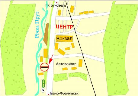 Billboard A in Yaremche, 3х6  st.Svobodi (pered avtostancieu)  na Ivano-Frankivs'k scheme