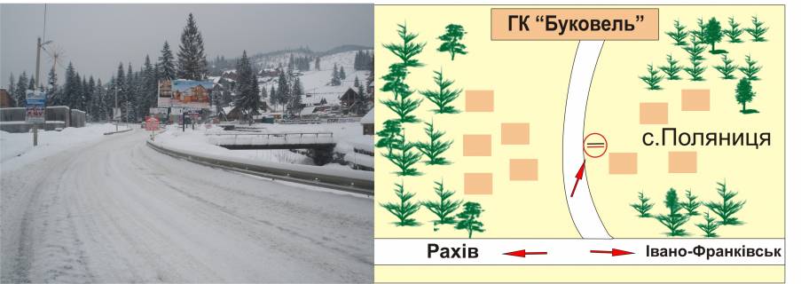 Billboard A in Bukovel, 3х6  GK Bukovel'   350 m  (livij)       scheme