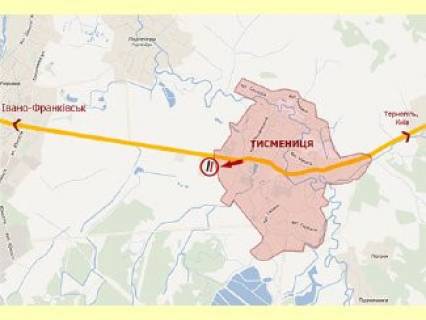 Billboard B in Tysmenitsa, 3х6  m.Tismenica (trasa Tismenica-Iv.Frankivs'k) st.B scheme