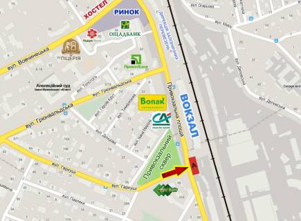 Billboard A in Ivano-Frankivsk, 3х6  Privokzal'na plosa livij scheme