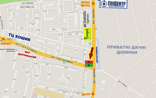 Billboard A in Ivano-Frankivsk, 3х6  Ivasuka-Hotkevica                perehresta scheme