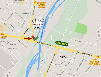 Billboard B in Ivano-Frankivsk, 3х6  Nezaleznosti-Ivasuka mist trasaportna rozvazka scheme