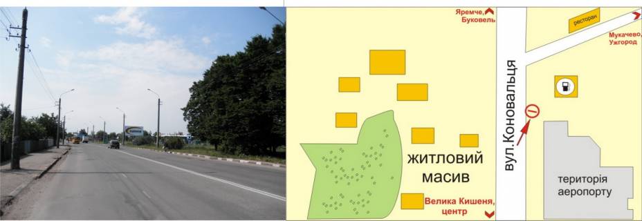 Billboard A in Ivano-Frankivsk, 3х6  Konoval'ca, zapravka (pered aeroportom)     scheme