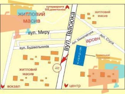 Billboard A in Ivano-Frankivsk, 3х6  Ivasuka navproti Epicentru (mag.Pisna) scheme