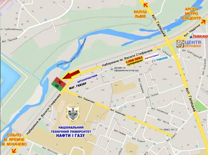 Billboard A in Ivano-Frankivsk, 3х6  Naberezna-Beregova scheme