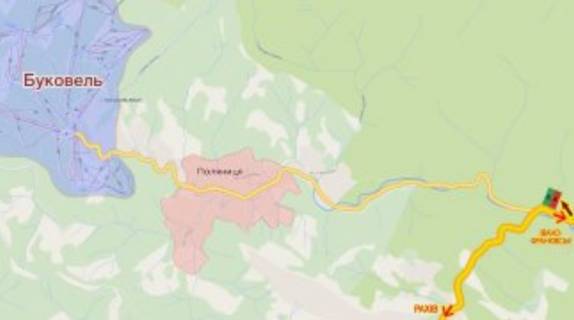 Billboard A in Bukovel trasa Ivano-Frankivs'k-Rahiv (povorot na Bukovel') scheme