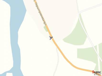 Billboard A in Pervomaisk st. Pervomajskaa_s. Migea,  trassa Ul'anovka  Nikolaev, radom kafe Tri bazanna scheme