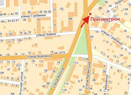 Billboard A in Poltava Evropejs'ka st. (Frunze ) ta Kagamlika st.(perehr.) scheme