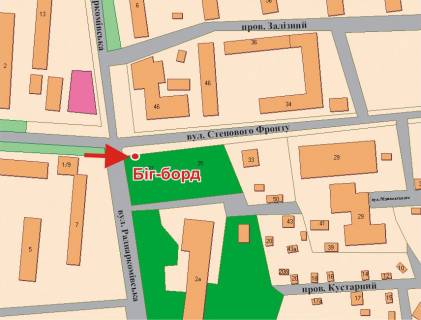 Prismatron, Prism A in Poltava, 3х6  I.Mazepi st. (Kalinina) ta Grusevs'kogo st. (perehr.) - 398718 scheme