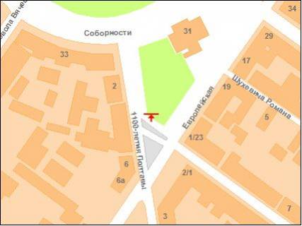 Prismatron, Prism A in Poltava st.1100-letia Poltavy (vhod v skver) - 122744 scheme