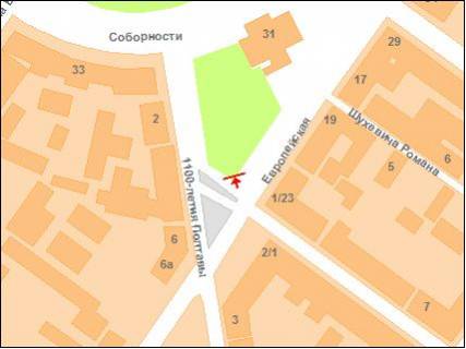 Scrolller, Scroll A in Poltava st.Frunze - st.Lenina - 188135 scheme