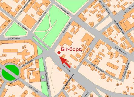 Billboard A in Poltava, 3х6  Nebesnoi Sotni st. (Lenina),21 scheme