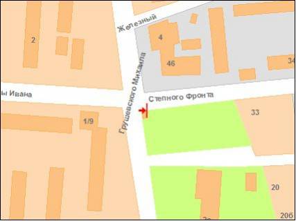 Prismatron, Prism A in Poltava perekrestok st.Kalinina i st.Grusevskogo - 188124 scheme