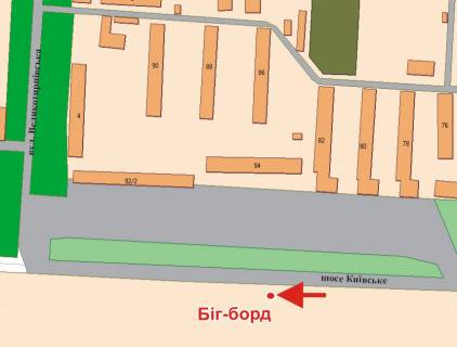Billboard B in Poltava, 3х6  K.Sose st., 84 (navproti Epicentru) scheme