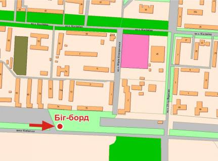 Billboard B in Poltava, 3х6  K.Sose st., 70 (v'izd do Epicentru) scheme
