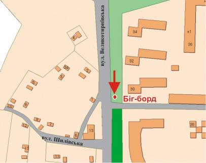 Billboard B in Poltava, 3х6  V.Tirnivs'ka st., 18 (KONSOL'̱) scheme