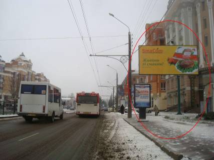Billboard A in Poltava, 3х6  Sobornosti st. (Zovtneva),55 Photo 1