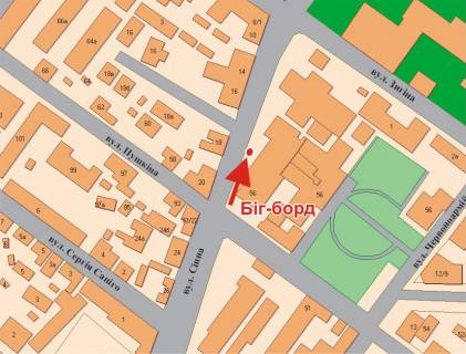 Billboard A in Poltava, 3х6  Sinna st.,18 scheme