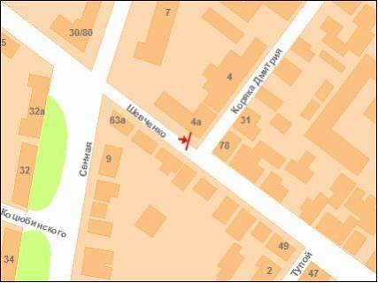 Billboard A in Poltava st.Sevcenka, 63 scheme