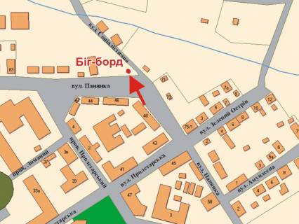 Billboard A in Poltava, 3х6  Pananki st., 46(Evrodom) scheme