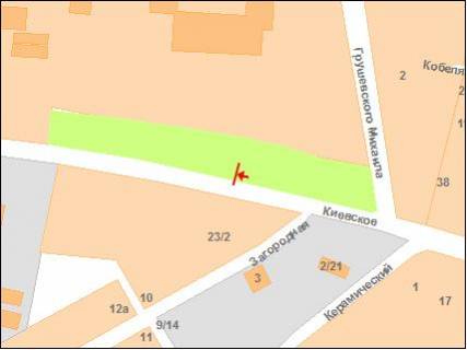 Billboard A in Poltava st.K.Sosse vozle "Avtorynka" scheme